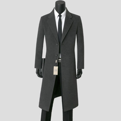 Abrigo de Lana Casual Elegante para Hombre - Largo Medio