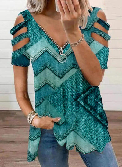 Blusa Casual para Mujer con Hombros Descubiertos y Cuello en V - Image 10