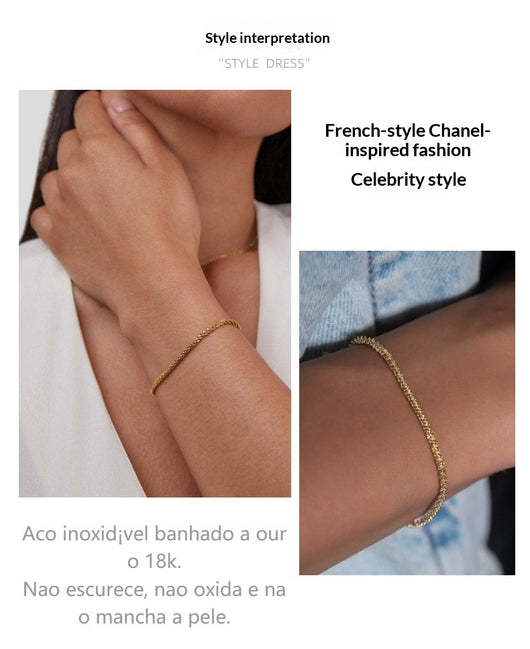 Pulsera Dorada Brillante Verano 2024 para Mujer - Image 9