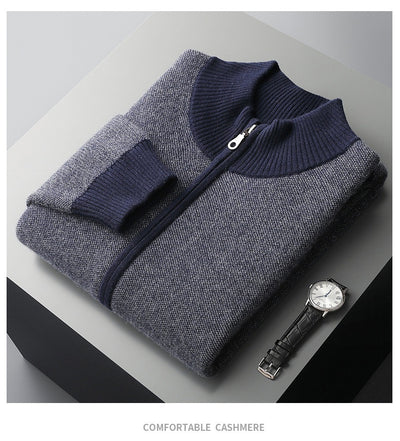 Cardigan de Cuello Alto con Cierre de Cachemira para Hombre - Image 13