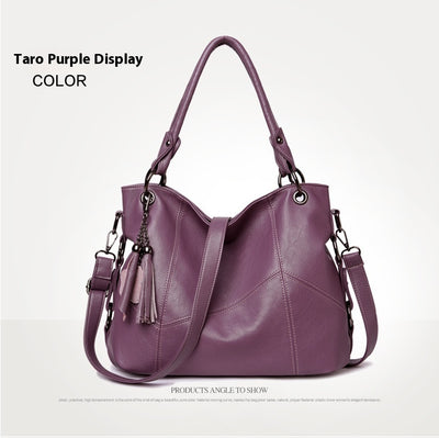 Bolso Bandolera de Cuero PU con Detalles de Costura y Borlas para Mujer - Image 23