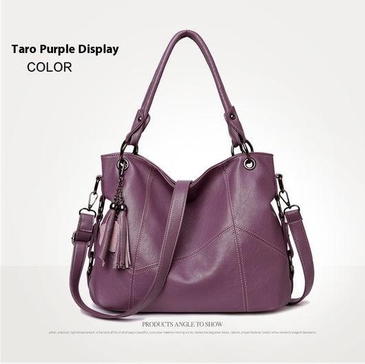 Bolso Bandolera de Cuero PU con Detalles de Costura y Borlas para Mujer - Image 23