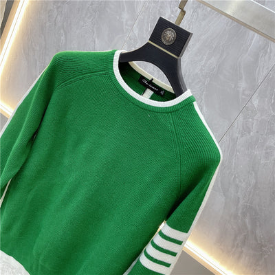 Suéter de Cuello Redondo a Rayas - Pullover Versátil para Hombre Joven - Image 40