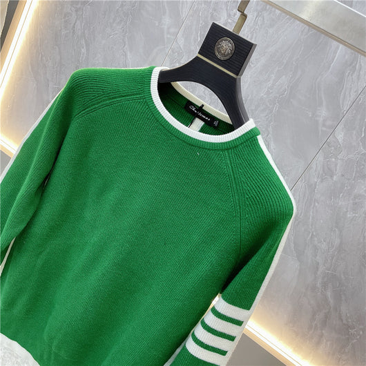 Suéter de Cuello Redondo a Rayas - Pullover Versátil para Hombre Joven - Image 40