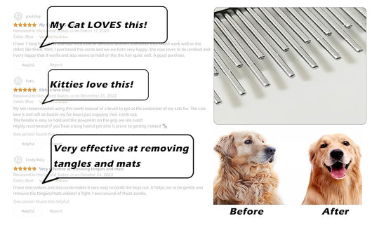 Peine Desmatrante Profesional para Perros y Gatos - Acero Inoxidable - Image 10
