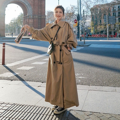 Abrigo Trench Largo con Cintura Ajustable - Image 7