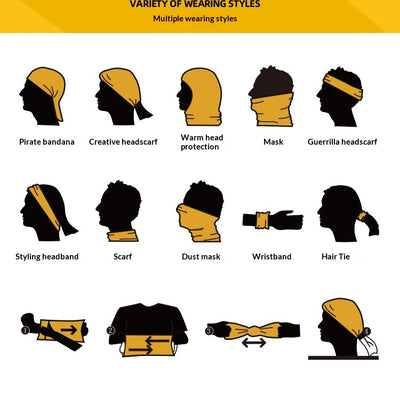 Bandana Multifuncional con Protección Solar - Máscara Facial para Ciclismo - Image 32
