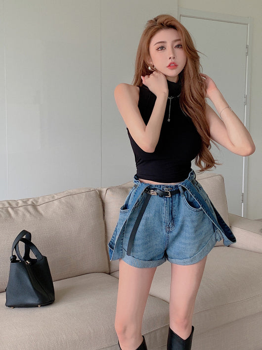 Jeans de Talle Alto Ajustables con Corte Versátil para Mujer