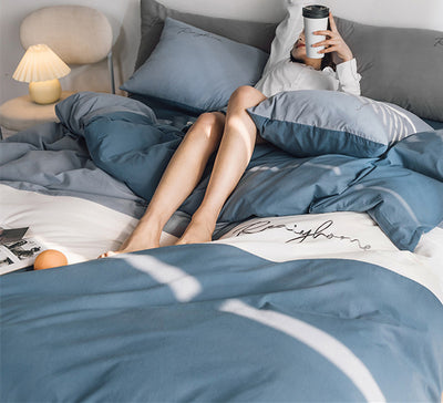 Juego de Sábanas de Algodón Lavado para Cama Doble con Funda Nórdica - Image 12
