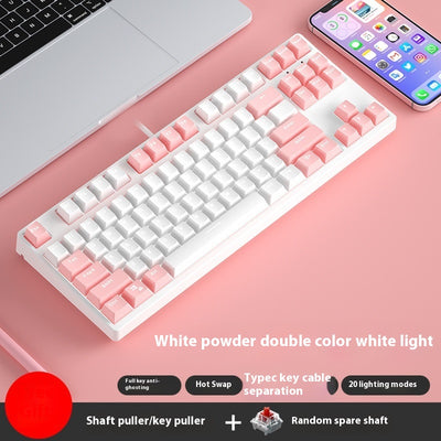 Teclado Mecánico Gaming 87 Teclas Hot Swap Intercambiable Dual Color - Image 30