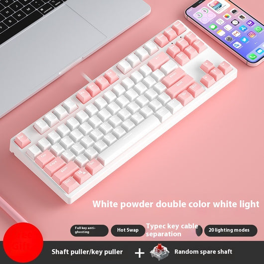 Teclado Mecánico Gaming 87 Teclas Hot Swap Intercambiable Dual Color - Image 30