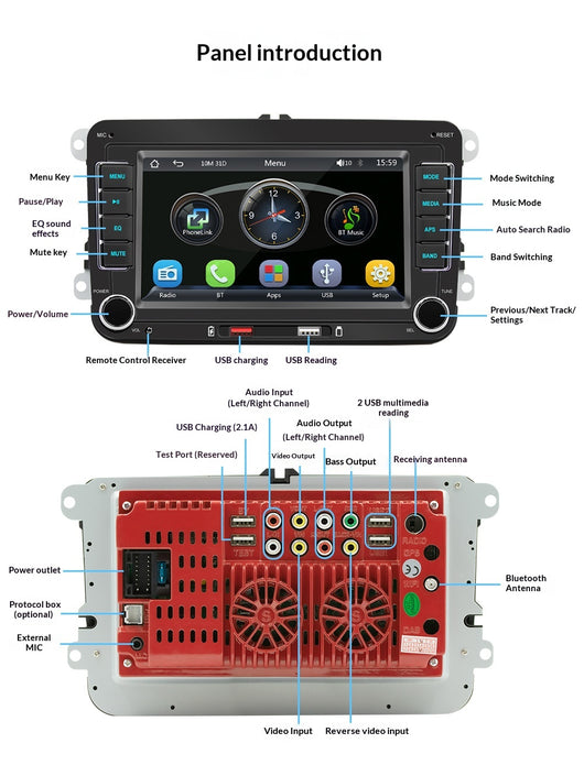 Reproductor Multimedia MP5 para Auto con Pantalla Táctil HD de 7 Pulgadas y Bluetooth - Image 6