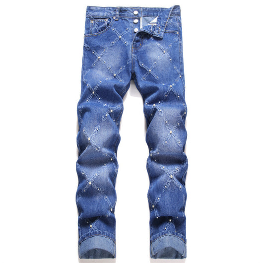 Pantalones Skinny Denim con Bordado de Perlas - Estilo Urbano Trendy - Image 19