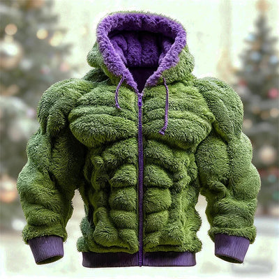Sudadera Navideña de Franela para Hombre con Estampado Cuello Redondo - Image 10