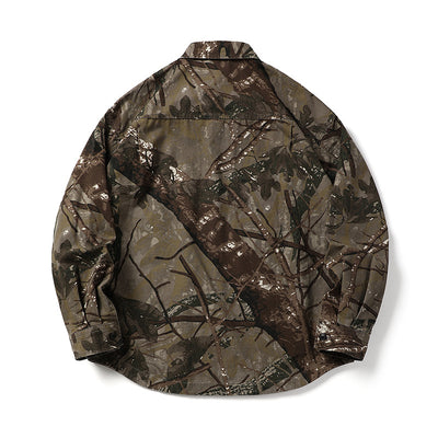 Camisa de Camuflaje Holgada de Manga Larga para Hombre - Image 3