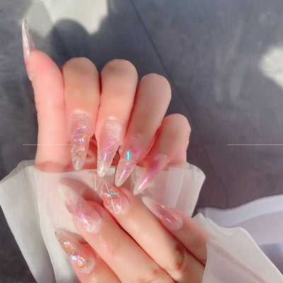 Stickers de Uñas Polarizados Blanco Hada - Diseño Premium - Image 3