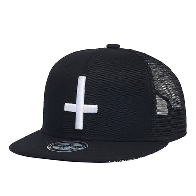 Gorra Hip Hop Mesh con Bordado Cross - Estilo Street Wild