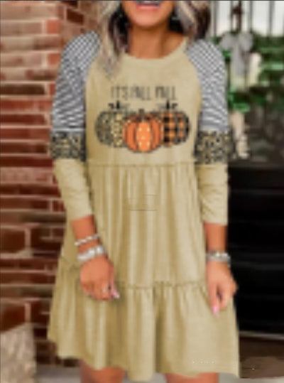 Vestido Princesa Calabaza a Rayas Multicolor para Niñas - Image 3