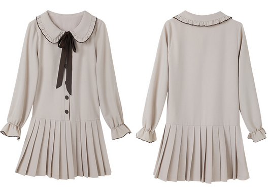 Vestido Largo Elegante con Mangas Largas Estilo Universitario para Mujer - Image 6