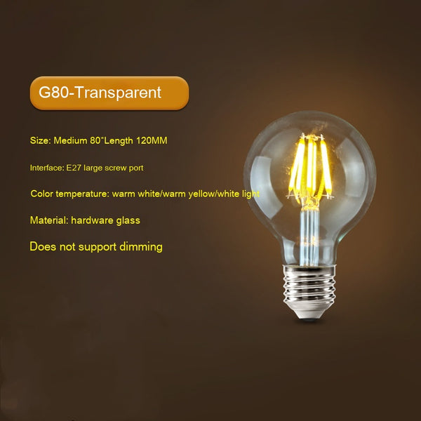 Bombilla Led Filamento Edison E27 Luz Cálida Tungsteno