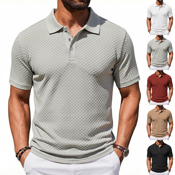 Polo Cuadros Hombre Transpirable Casual