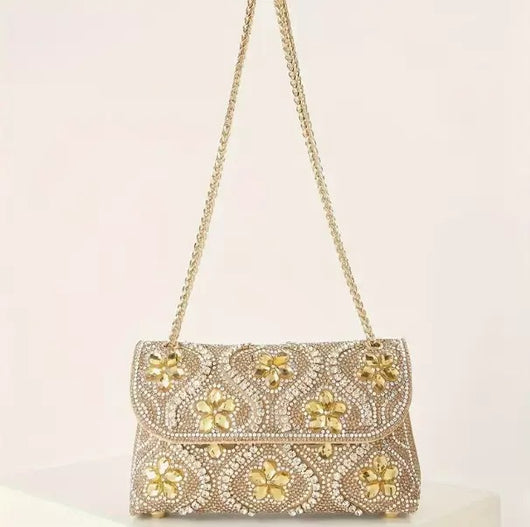 Bolso de Noche Elegante con Incrustaciones de Diamantes para Eventos - Image 9