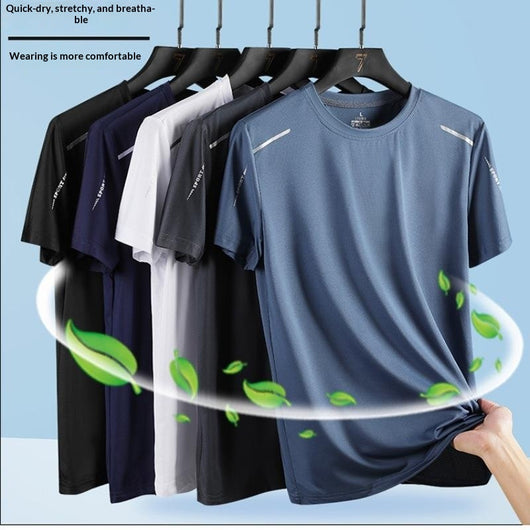 Camisa de Verano Hombre Tela Ice-silk Transpirable Manga Corta - Image 2