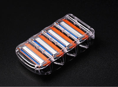 Rasurador Manual de 5 Capas con Caja Naranja - Afeitado Suave y Preciso - Image 3