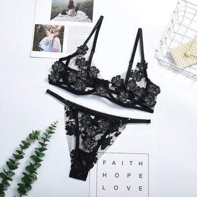 Conjunto Romántico de Encaje Floral Transparente - Image 14
