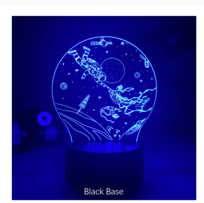 Lámpara 3D Táctil Multicolor - Luz Nocturna Decorativa - Image 6