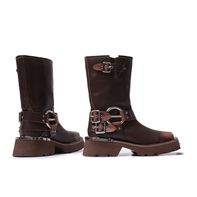 Botas Vaqueras Marrones con Tacón Elevador - Estilo Western Versátil - Image 5