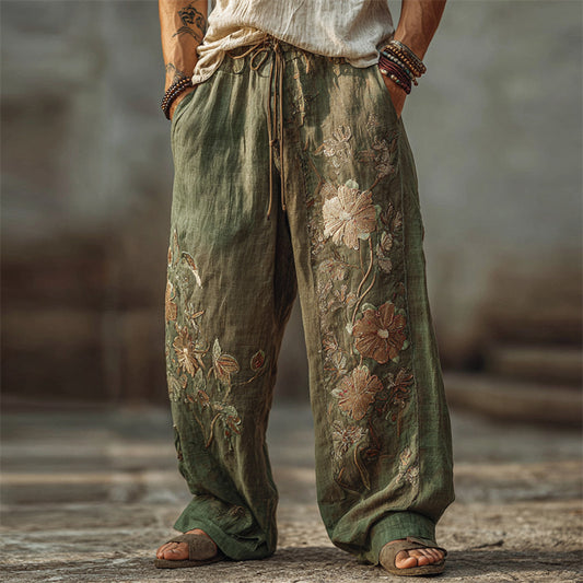 Pantalones Casuales Holgados con Estampado Digital para Hombre