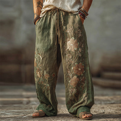 Pantalones Casuales Holgados con Estampado Digital para Hombre