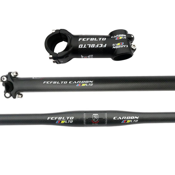 Manillar de Ruta de Fibra de Carbono - Set Completo de 3 Piezas - Image 3