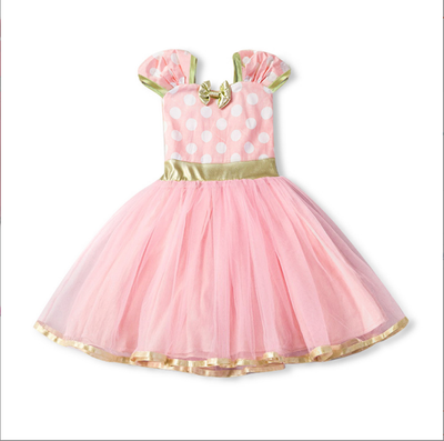 Vestido Princesa sin Mangas con Lunares y Moño - Image 4