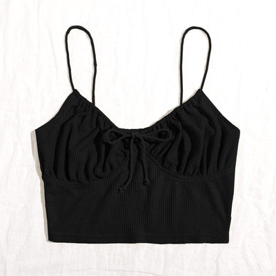 Camisola Sexy con Tirantes Delanteros y Pliegues en el Pecho - Image 5