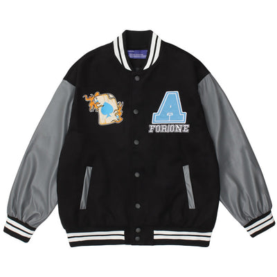 Uniforme de Béisbol con Manga de Cuero PU y Bordado Payaso Flocking Americano - Image 7