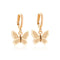 Metal Butterfly Tassel Pendant Women's Clavicle Dorado Earring