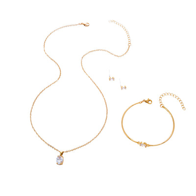 Conjunto de Joyería Cobre con Circonitas: Collar, Aretes y Pulsera - Image 6