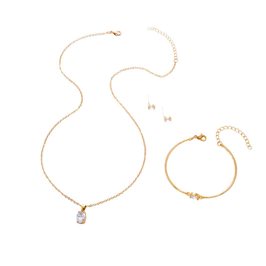 Conjunto de Joyería Cobre con Circonitas: Collar, Aretes y Pulsera - Image 6