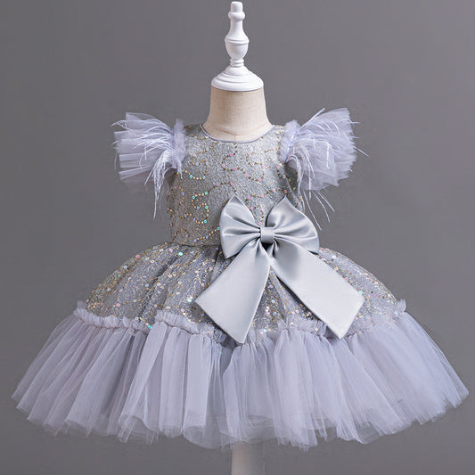 Vestido de Fiesta Infantil con Falda Tul Flores - Colección Verano