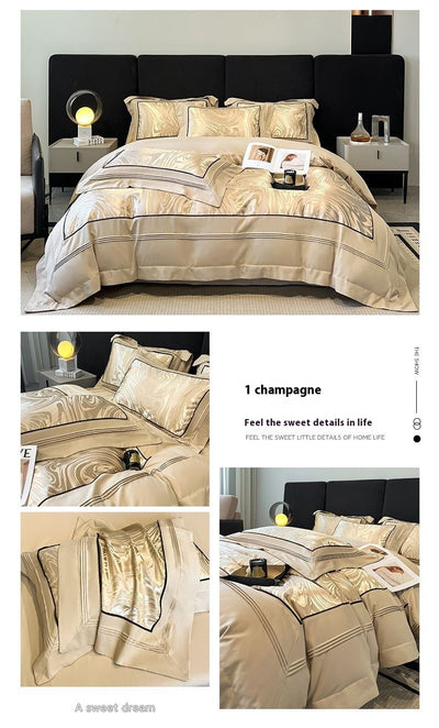 Juego de Cama Jacquard Lujo Premium de 4 Piezas - Image 15