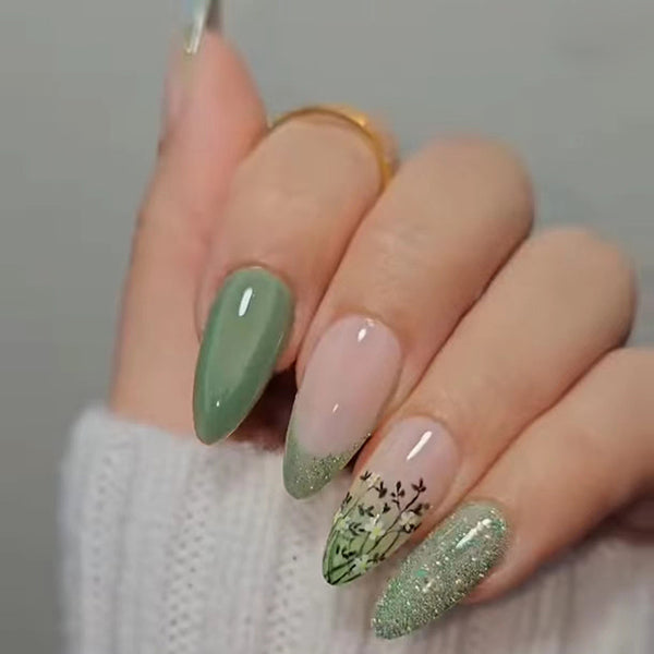 Stickers de Uñas Flor de Almendra con Mariposas