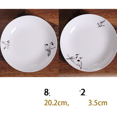 Plato Hondo de Porcelana Bone China Estilo Europeo Creativo - Image 21