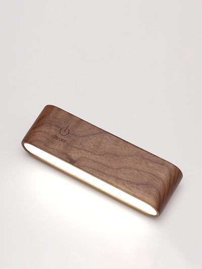 Lámpara LED de Madera de Nogal Negro Nórdica con Organizador de Llaves Recargable - Image 9
