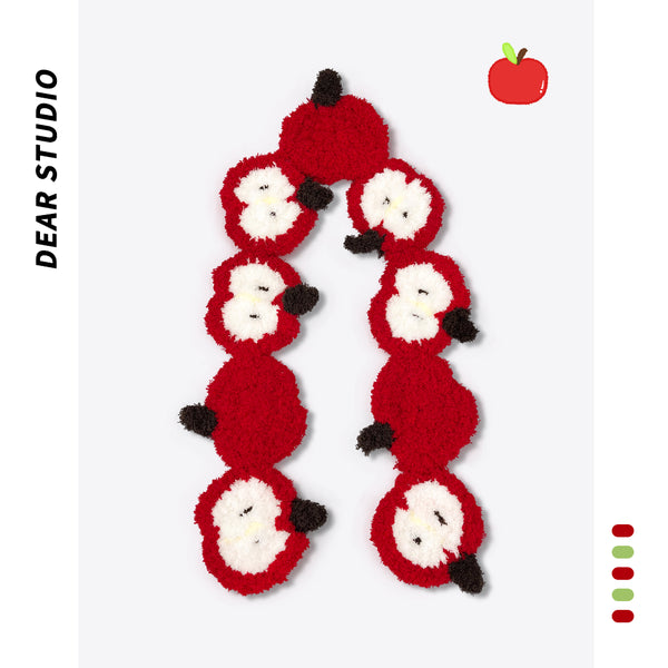 Bufanda Navideña de Mujer Tejida a Mano con Diseño de Muñeco de Nieve