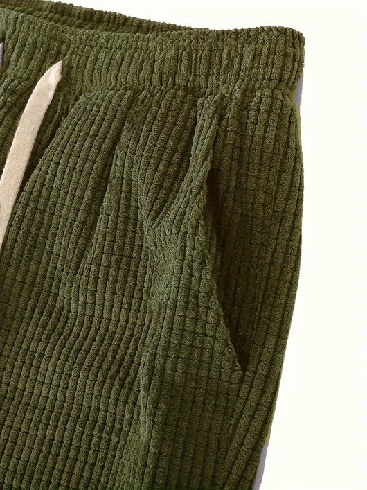 Pantalones Casuales Deportivos Tipo Waffle Gruesos para Otoño Invierno - Image 22