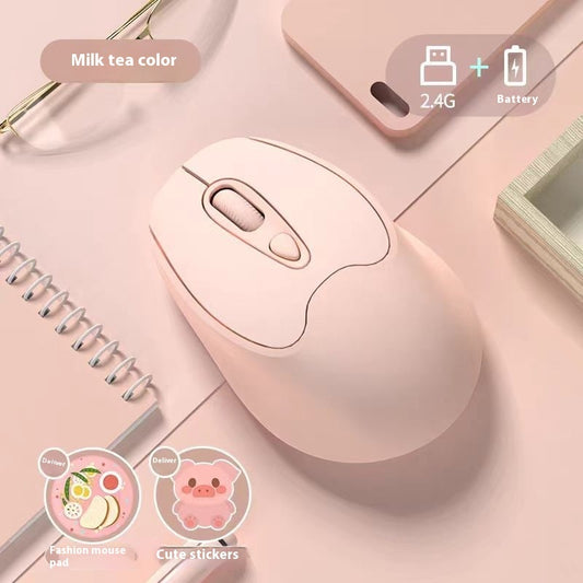 Ratón Inalámbrico Dual Bluetooth con Carga Silenciosa para Oficina y Juegos