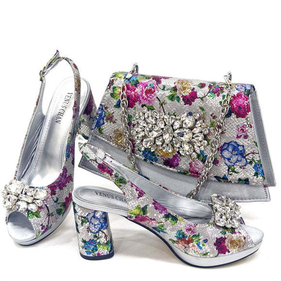 Juego de Bolsa y Zapatos para Dama Estilo Europeo y Americano