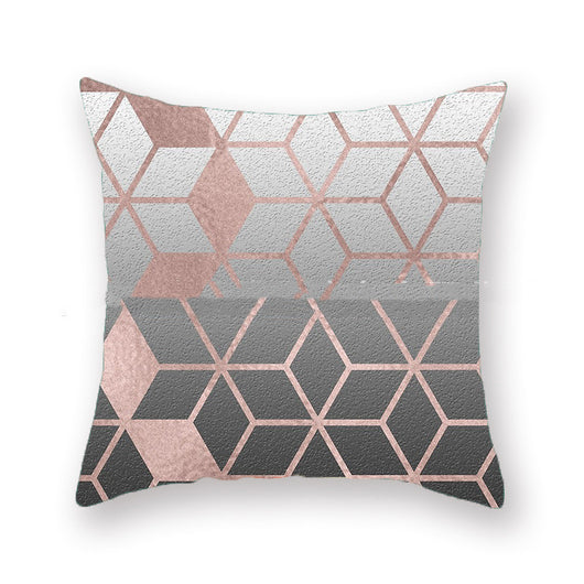 Funda de Almohada Geométrica de Felpa para Sofá Sala de Estar - Image 6